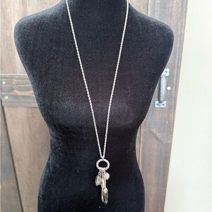 Lia Sophia Retired Silver Charm Necklace